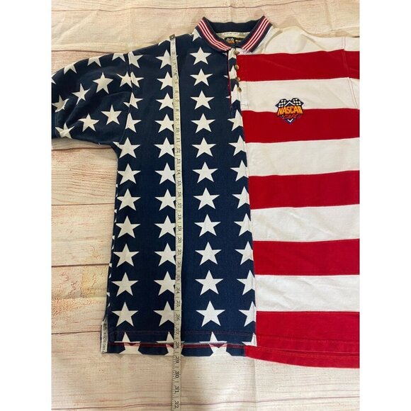 Nascar Cafe Men's Polo Embroidered Y2K Short Sleeve Shirt - Large - Picture 6 of 10